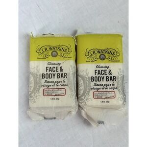 2 JR Watkins Travel Size Lotion Face Body Bar Aloe & Green Tea Soap